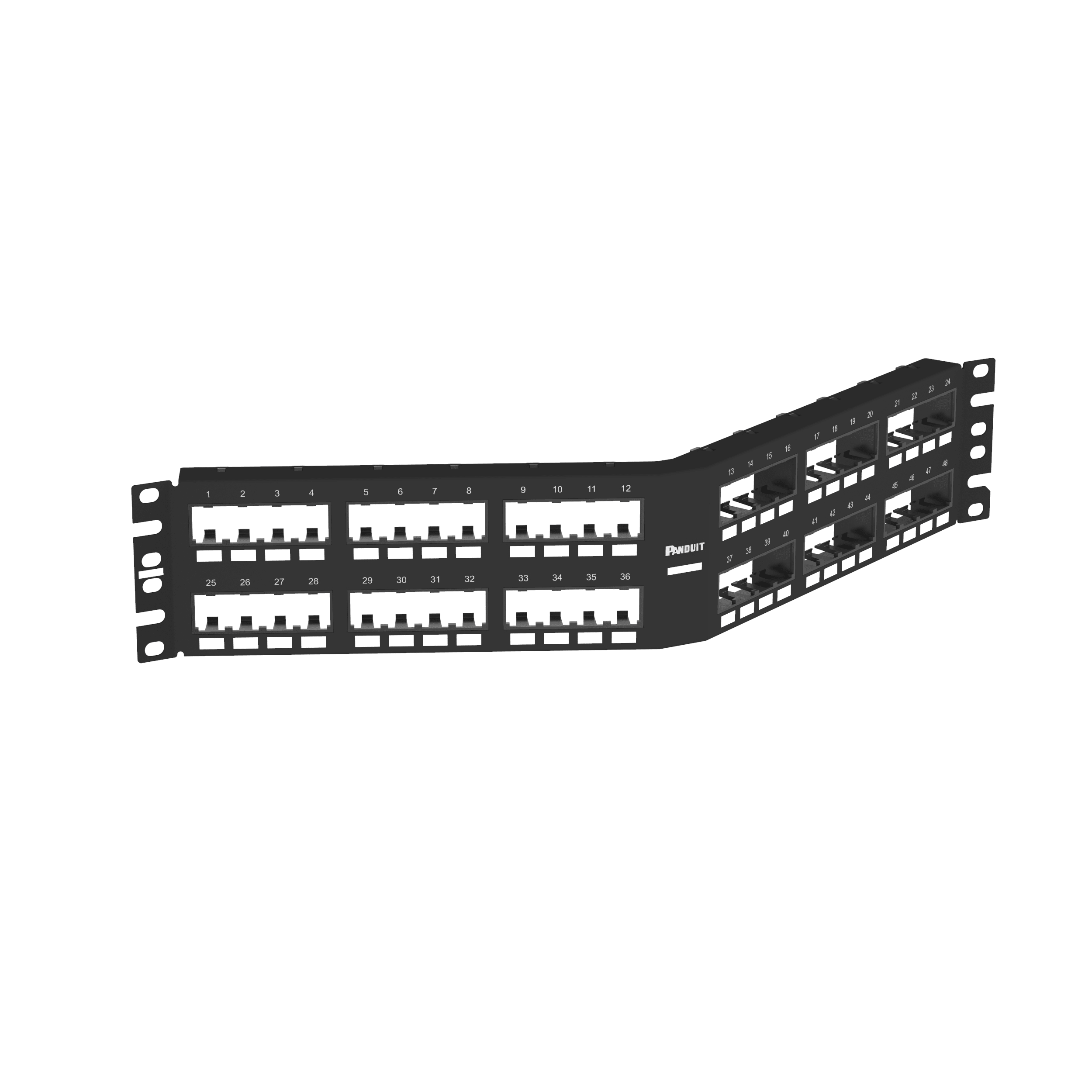 PANDUIT - PANCPPA48FMWBLY PtchPnl,48Pt,ModAngldFlushMnt,BL,EA
