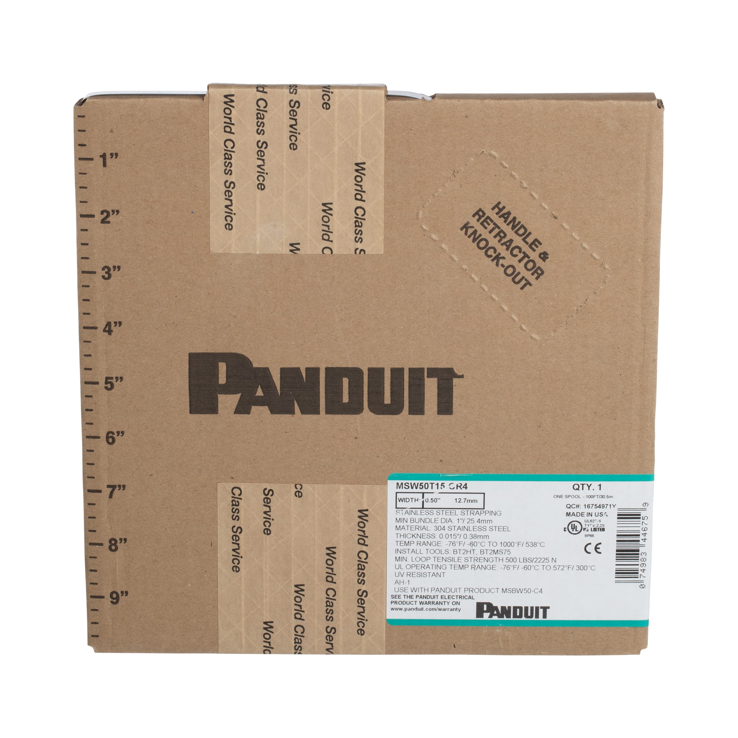 PANDUIT - PANMSW50T15-CR4 PANSTEEL STRAPPING,304SS,TS3115,.5 ,100