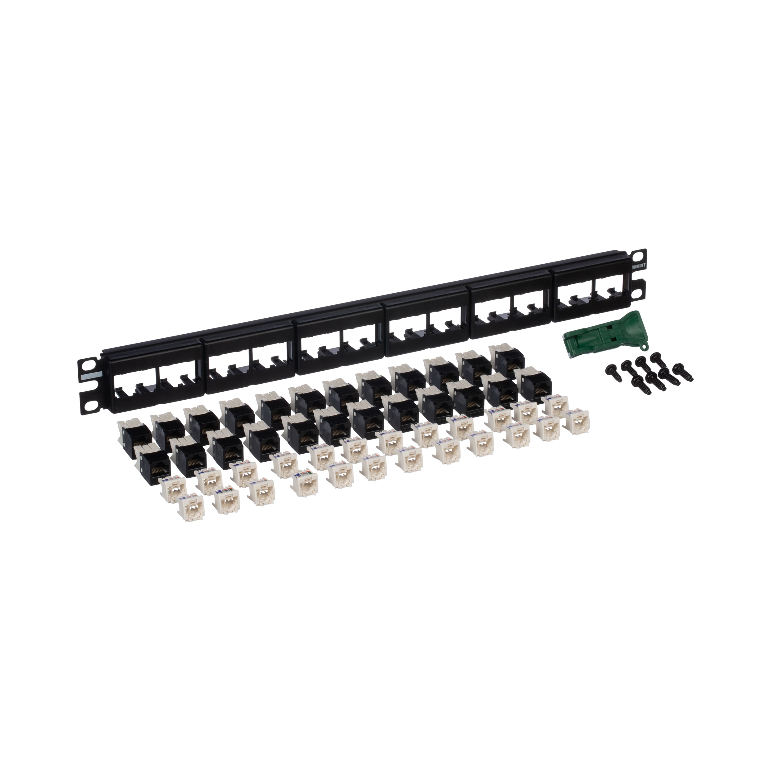 PANDUIT - PANCPPK6G24WBL PTCHPNLKT,24-PORT,CAT6,TXMOD,BL,EA