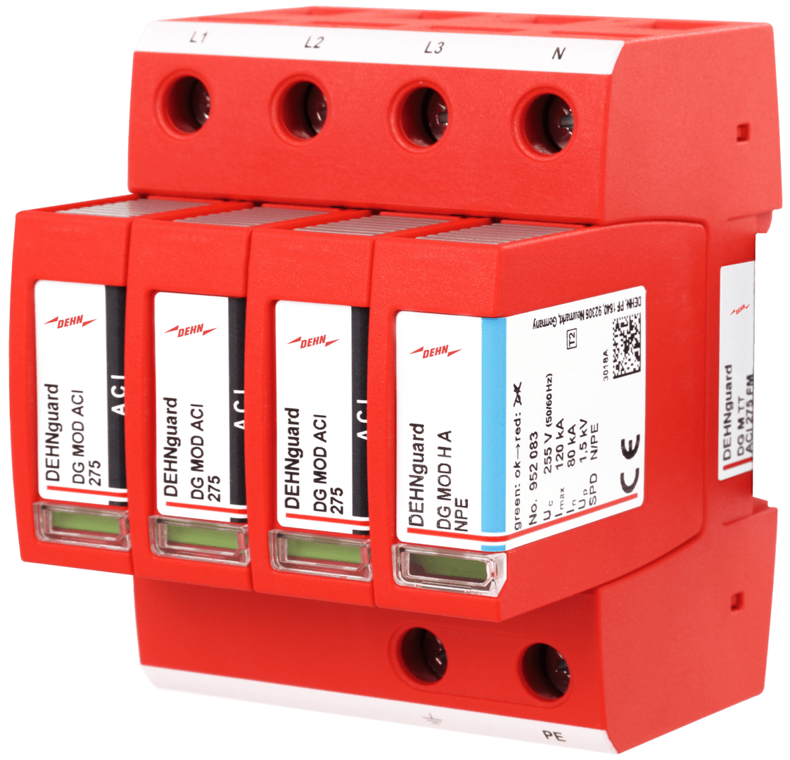 DEHN ITALIA SPA DEH952341 SPD T2 3P+N CON CONTATTO, FUSE INTEGRATO