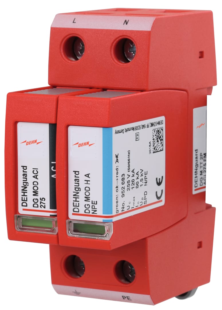 DEHN ITALIA SPA DEH952121 SPD T2 1P+N CON CONTATTO, FUSE INTEGRATO