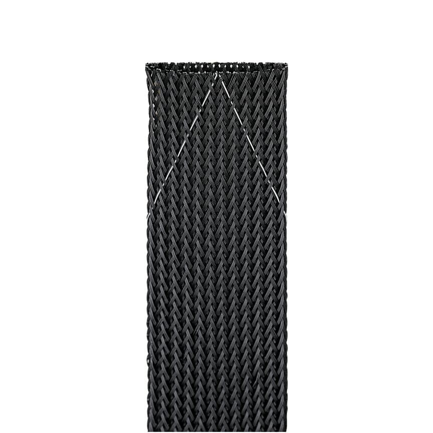 PANDUIT - PANSE125PFR-TR0 BRAIDED SLEEVE,1.25 X200 ,BLK FR PET,1R