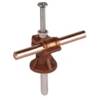 DEHN ITALIA SPA - DEH250007 Staffa portafilo DEHNfix Cu P- grigia co n Td 6-10mm H 30mm con tassello 8x45