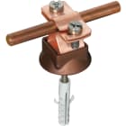 DEHN ITALIA SPA - DEH274167 Staffa portafilo INOX/ramato per td. 8-1 0mm con zoccolo in plastica e tassello