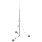 DEHN ITALIA SPA - DEH105800 Asta di captazione D 40/22/16/10mm Al L 8000mm c. tripode piegh. Fe/tZn -SET-