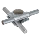 DEHN ITALIA SPA - DEH390060 Morsetto MV Fe/tZn per Td 8-10mm con vit e M10x35mm e dado