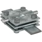 DEHN ITALIA SPA - DEH321045 Morsetto a croce Fe/tZn per Td 8-10/Pt 3 0-40mm Pt 30-40/30-40mm con piastra inte rmedia