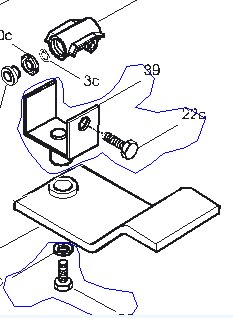 CAME SPA - CMC119RID208 STAFFA PORTA MADREVITE - ATI AXO