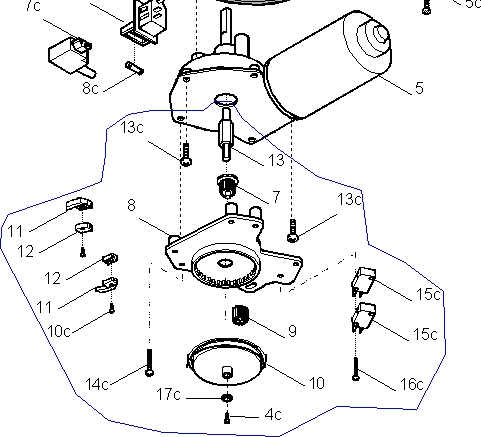 CAME SPA - CMC119RIE130 GRUPPO FINECORSA MECCANICO - V600 V700