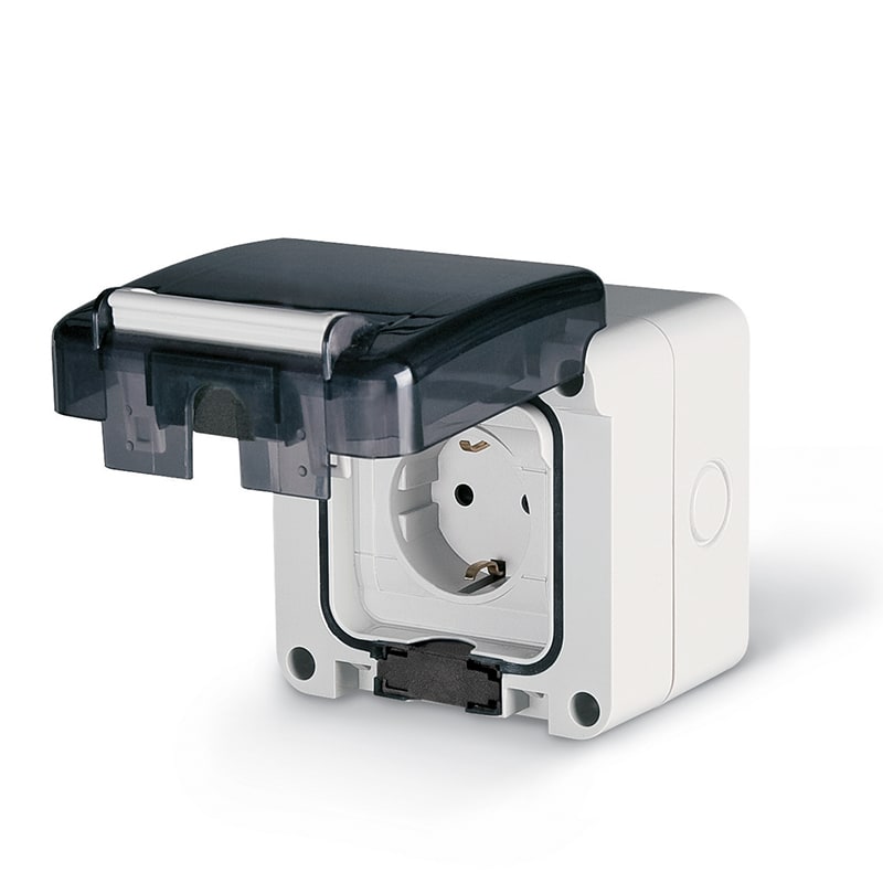 SCAME PARRE S.P.A. - SCA137.6407 PR.2P+T 16A 250V UNEL C/SHUTTER PARETE