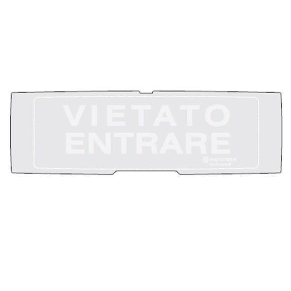 NOTIFIER ITALIA SR - NOTP-PAN1-P-VEN-G PELL.VIETATO ENTRARE FONDO GRIGIO