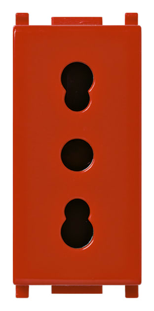VIMAR SPA VIW14203.R PRESA 2P+T 16A P17/11 ROSSO