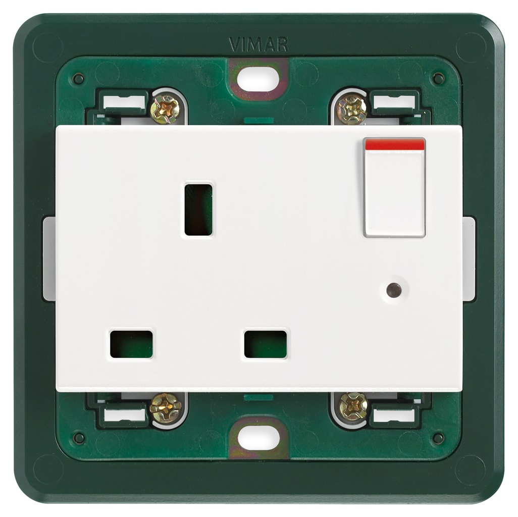 VIMAR SPA VIW14221 PRESA 2P+T 13A INGLESE INTERR. BIANCO