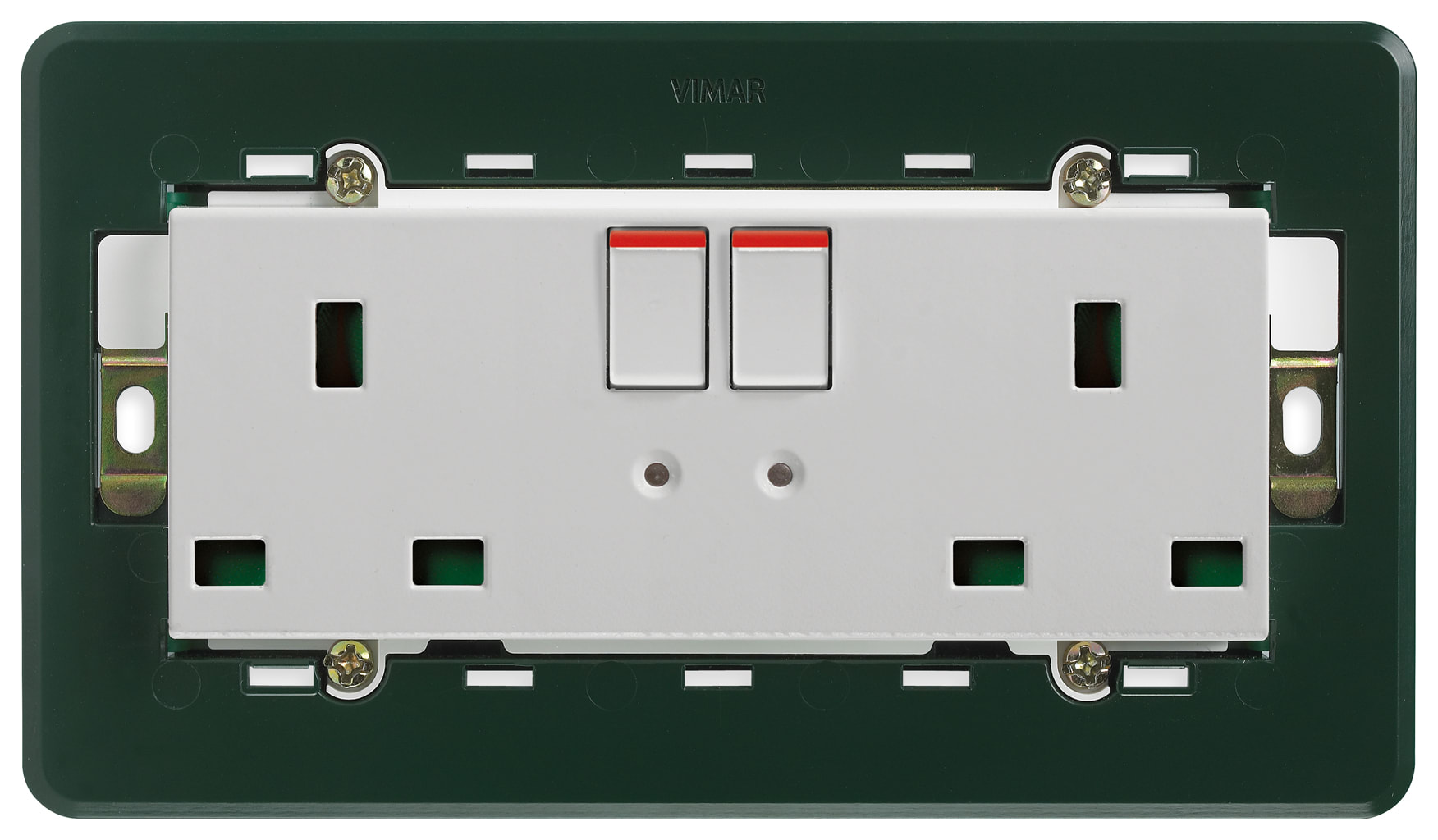 VIMAR SPA VIW14222.SL 2 PRESE 2P+T 13A INGLESE INTERR. SILVER