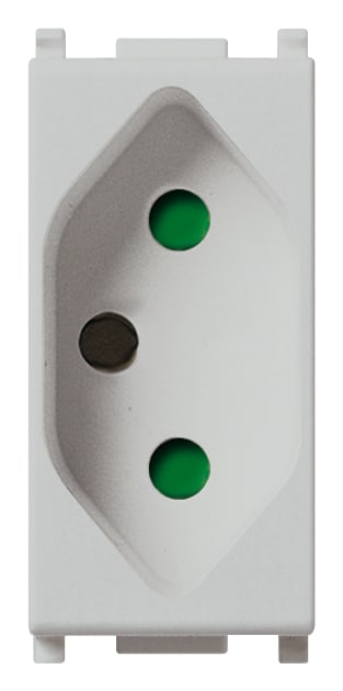 VIMAR S.P.A. - VIW14265.SL Presa SICURY 2P+T 20A brasiliano Silver