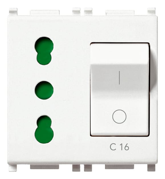 VIMAR SPA VIW14273 PRESA 2P+T 16A P17/11 INTB+MT C16 BIANCO
