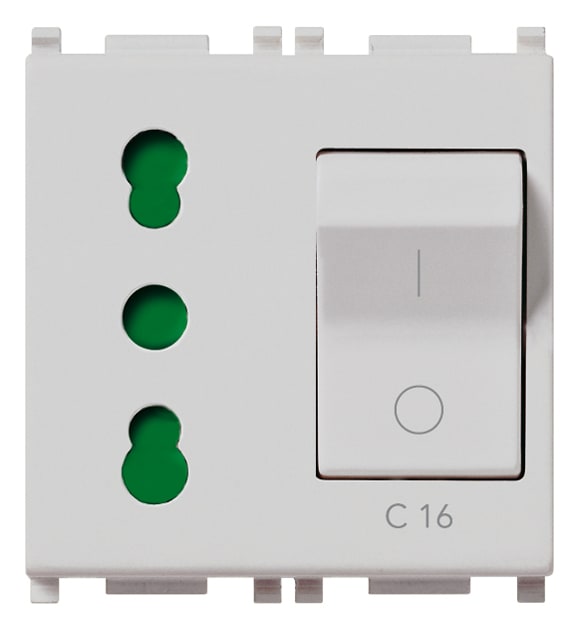 VIMAR SPA VIW14273.SL PRESA 2P+T 16A P17/11 INTB+MT C16 SILVER