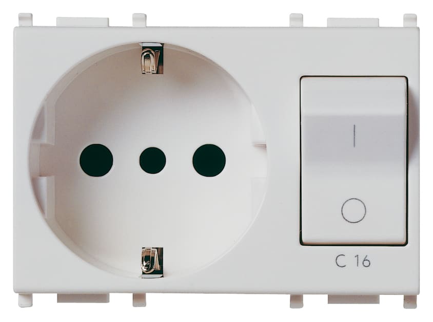 VIMAR SPA VIW14276.SL PRESA 2P+T 16A P30 INTB+MT C16 SILVER