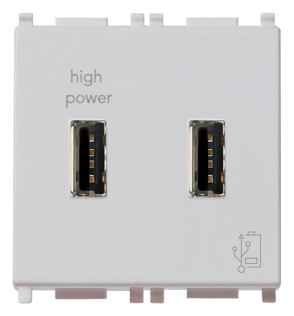 VIMAR SPA VIW14295.SL UNITA ALIMENTAZIONE USB 5V2,1A 2M SILVER