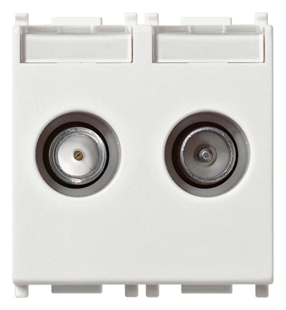 VIMAR SPA VIW14302.10 PRESA TV-RD-SAT PASSANTE 2 USCITE BIANCO