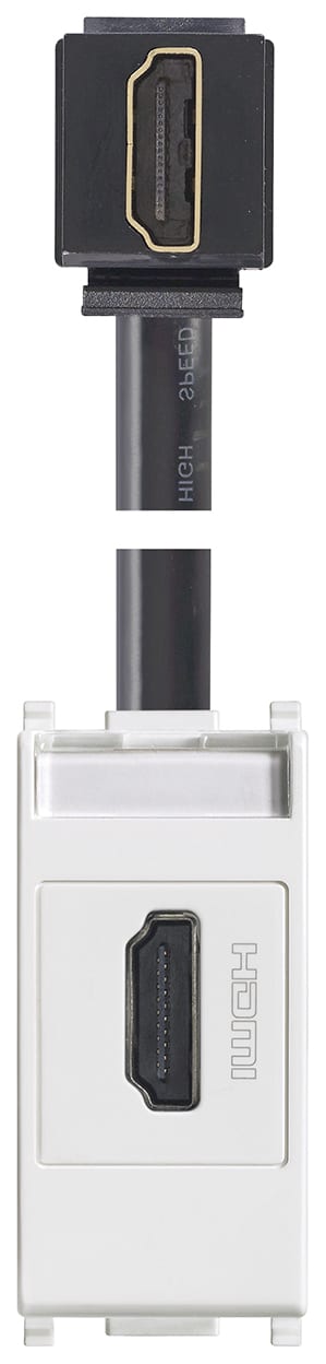 VIMAR SPA VIW14346.H PRESA HDMI 2.1B CON CAVO A 90° BIANCO