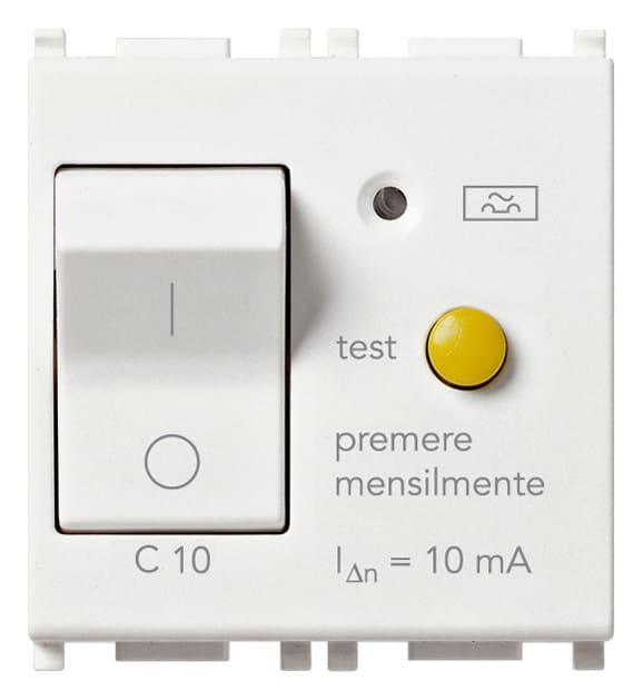VIMAR SPA VIW14411.10 INTERRUTTORE MTDIFF.1P+N C10 10MA BIANCO