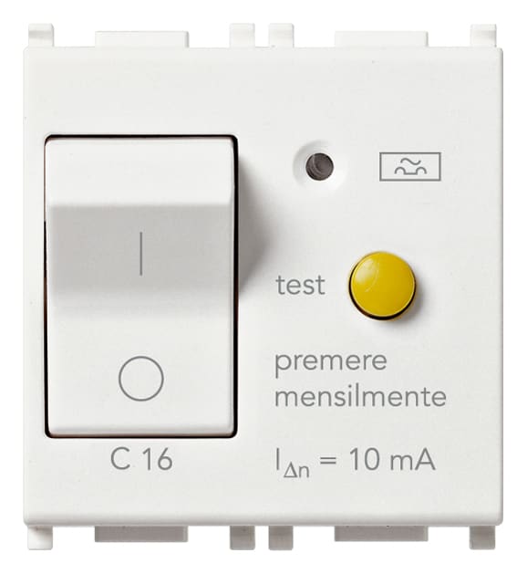 VIMAR SPA VIW14411.16 INTERRUTTORE MTDIFF.1P+N C16 10MA BIANCO