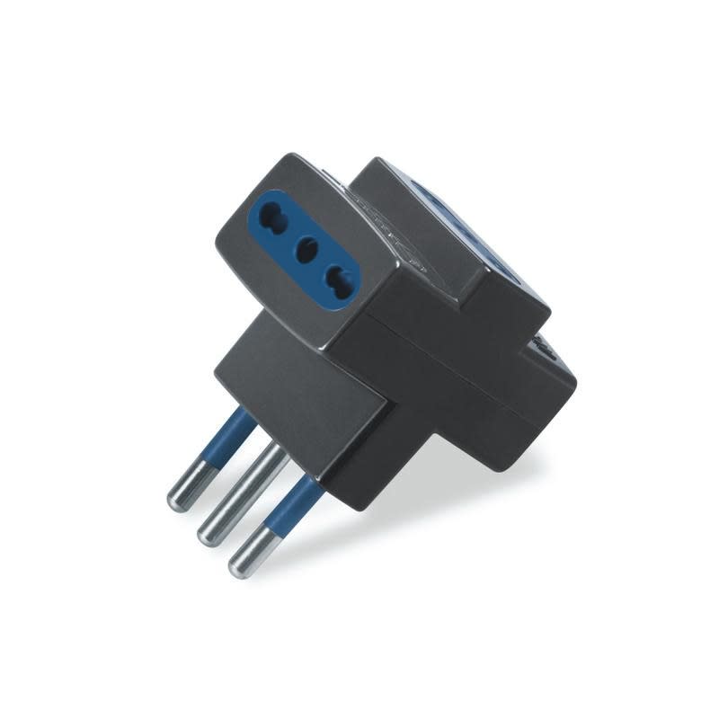 SCAME PARRE S.P.A. - SCA146.550/3-N ADATTATORE BLUELINE 3/BIV. 2P+T 16A NERO