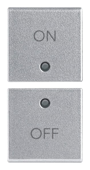 VIMAR SPA VIW14751.1.SL DUE MEZZI TASTI 1M SIMBOLI ON/OFF SILVER