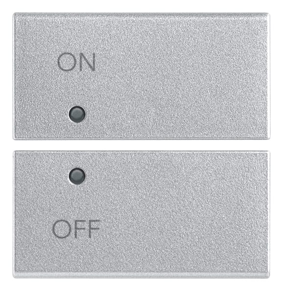 VIMAR S.P.A. - VIW14752.1.SL DUE MEZZI TASTI 2M SIMBOLI ON/OFF SILVER