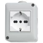 VIMAR SPA - VIW14802.U PLANA-CONTENITORE IP40 2M+PRESA UNIVERS