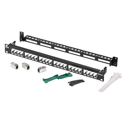 PANDUIT - PANCP24WSBBK6TGBL PATCHPANEL,SHIELDED,24PT,BL,EA