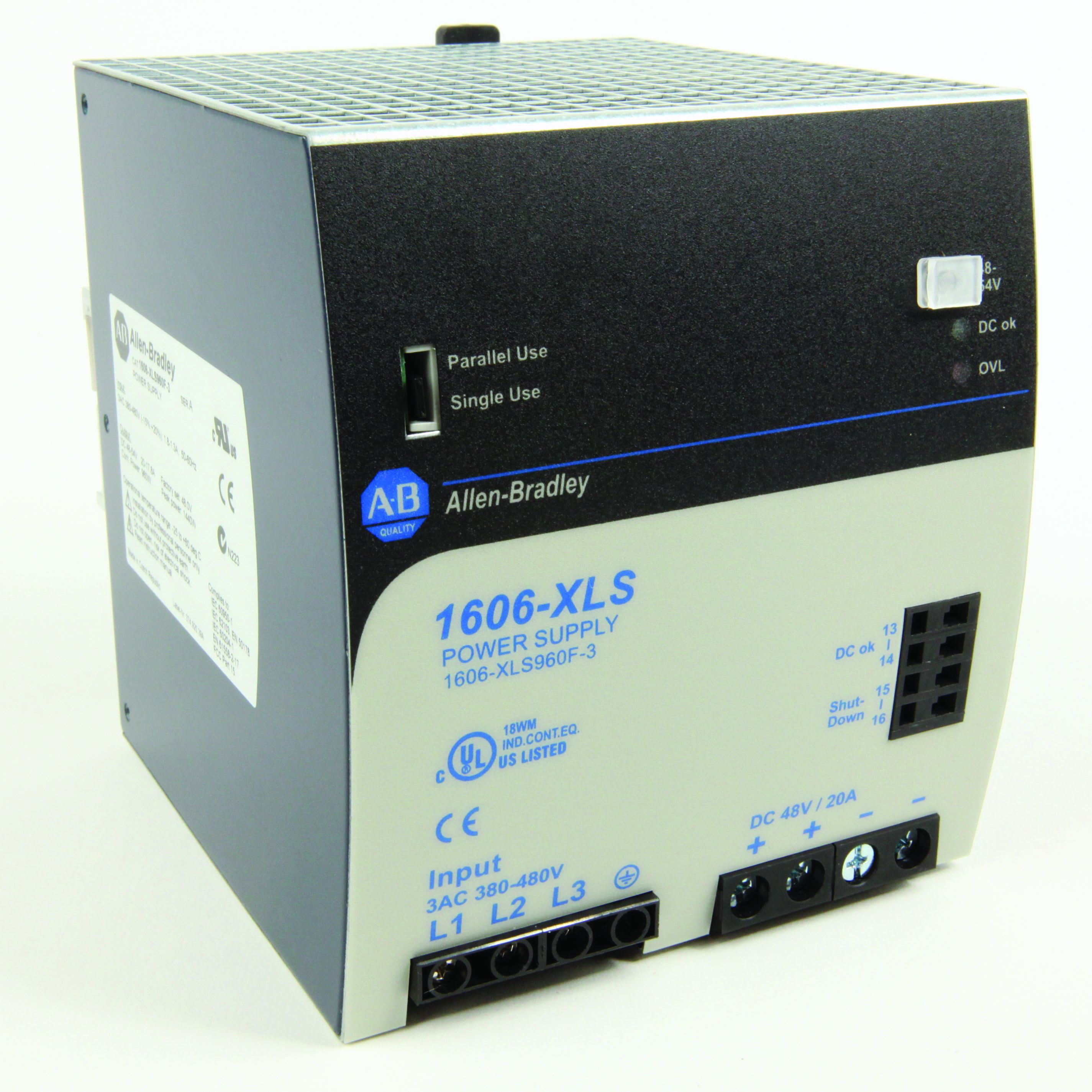 ROCKWELL AUTOMATION - RCK1606-XLS960F-3 POWER SUPPLY XLS 48VDC, 20A, 3