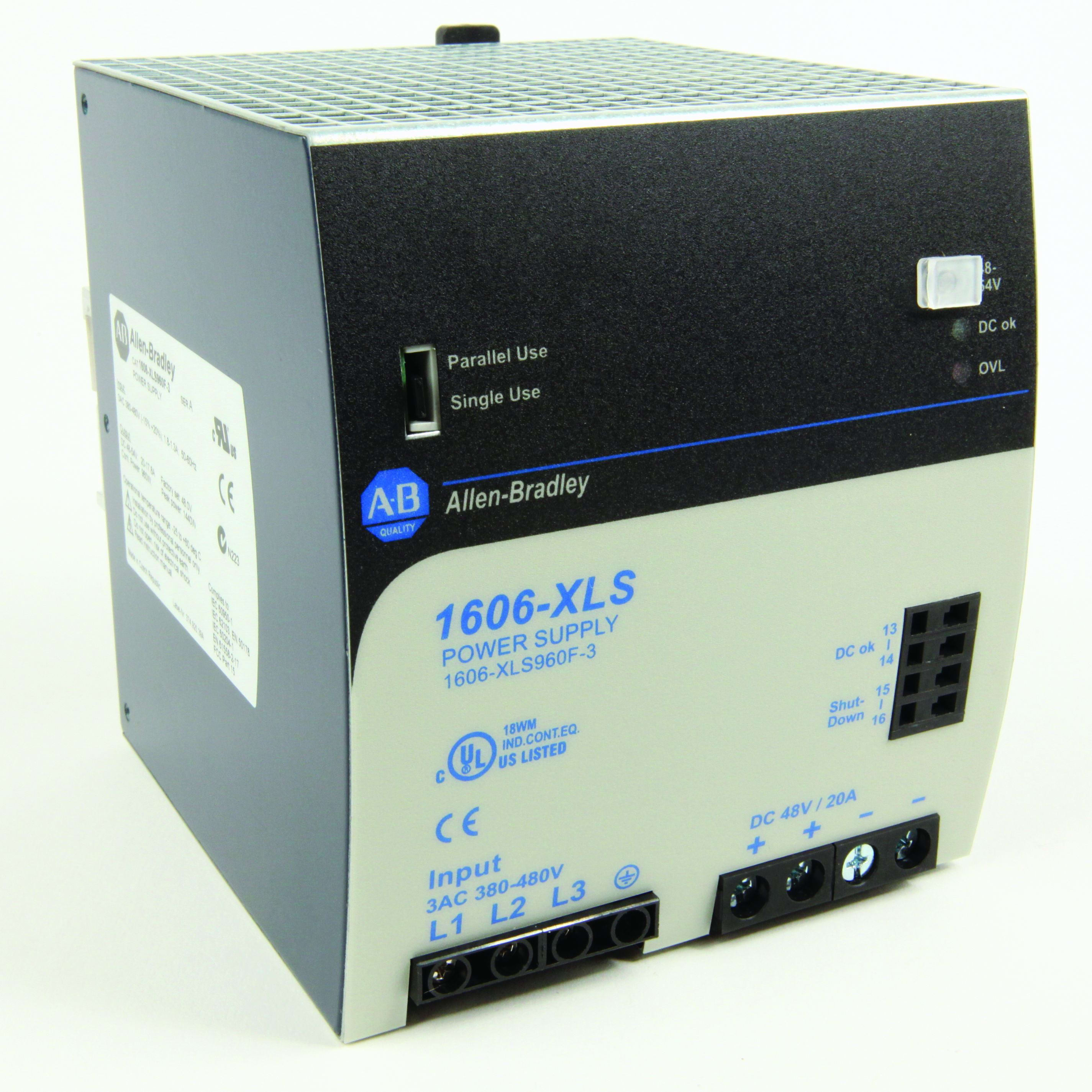 ROCKWELL AUTOMATION - RCK1606-XLS960F-3 POWER SUPPLY XLS 48VDC, 20A, 3