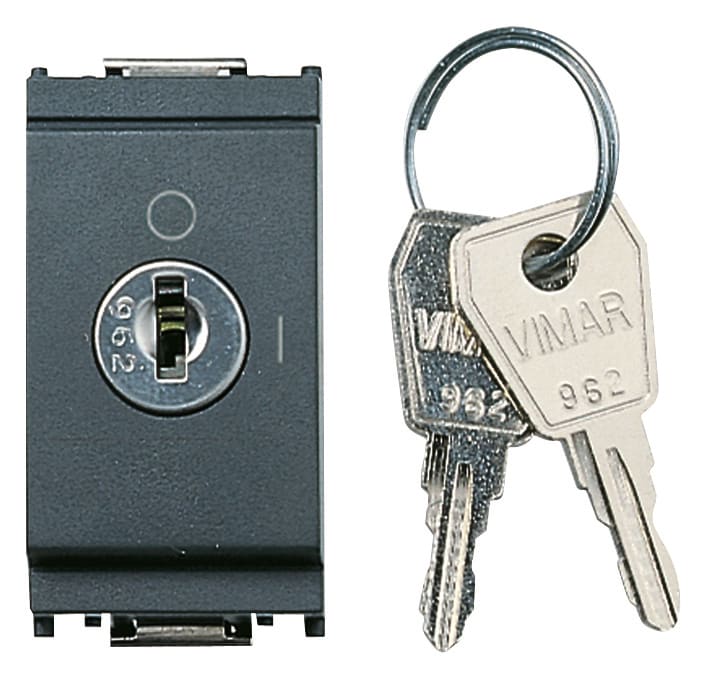 VIMAR S.P.A. - VIW16165 INTERRUTTORE 2P 16AX +CHIAVE GRIGIO
