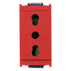 VIMAR SPA - VIW16203.R PRESA 2P+T 16A P17/11 ROSSO