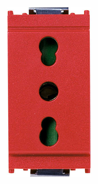VIMAR SPA VIW16203.R PRESA 2P+T 16A P17/11 ROSSO