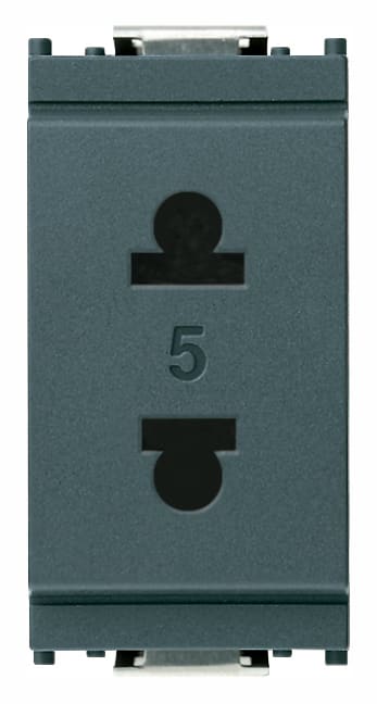 VIMAR SPA VIW16233 PRESA 2P 15A USA+EU D4,8MM GRIGIO