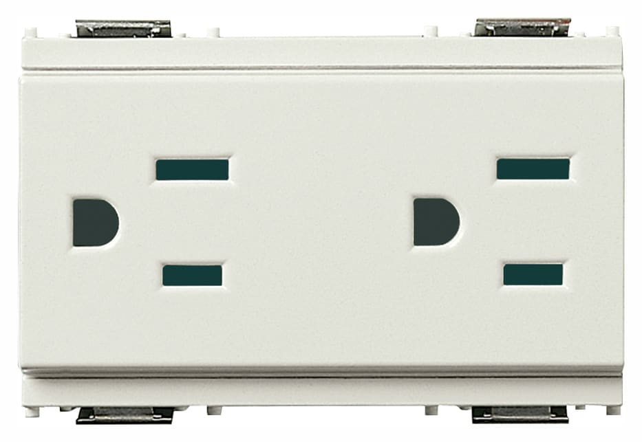 VIMAR SPA VIW16243.B DUE PRESE SICURY 2P+T15A USA+SASO BIANCO