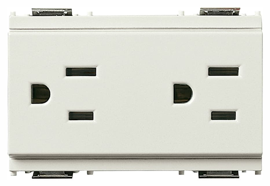 VIMAR SPA VIW16246.B DUE PRESE 2P+T 15A USA+SASO BIANCO