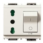 VIMAR SPA - VIW16273.B PRESA 2P+T 16A P17/11 INTB+MT C16 BIANCO