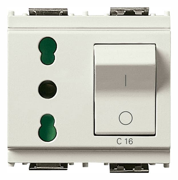 VIMAR S.P.A. - VIW16273.B PRESA 2P+T 16A P17/11 INTB+MT C16 BIANCO