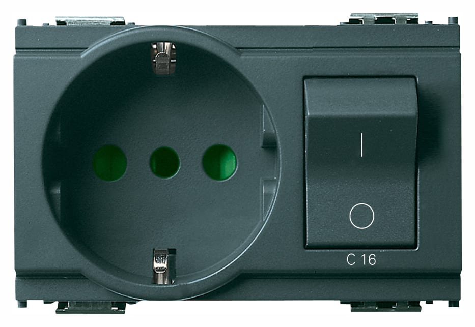 VIMAR S.P.A. - VIW16276 PRESA 2P+T 16A P30 INTB+MT C16 GRIGIO