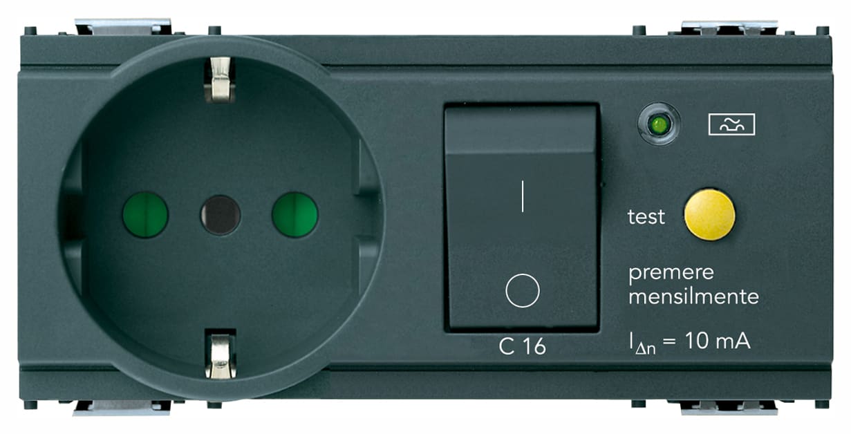 VIMAR S.P.A. - VIW16286 PRESA 2P+T 16A P30 INTB+MTDIFF C16 G