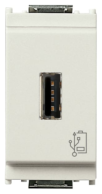 VIMAR S.P.A. - VIW16292.B UNITA ALIMENTAZIONE USB 5V1,5A 1M BIANCO