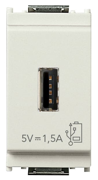 VIMAR S.P.A. - VIW16292.B UNITA ALIMENTAZIONE USB 5V1,5A 1M BIANCO