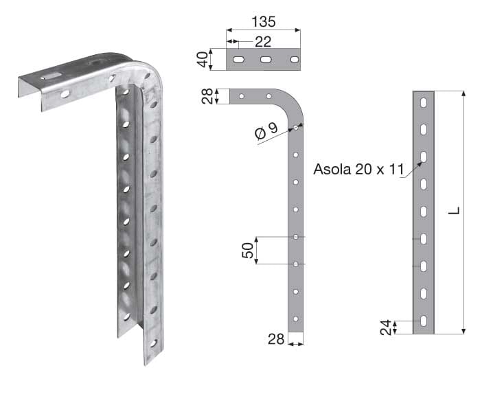 SATI ITALIA SPA SAT1664545 SUPPORTO A SOFFITTO TPS 545 FS