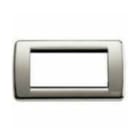 VIMAR SPA - VIW16754.34 PLACCA RONDO 4M NICHEL SPAZZOLATO