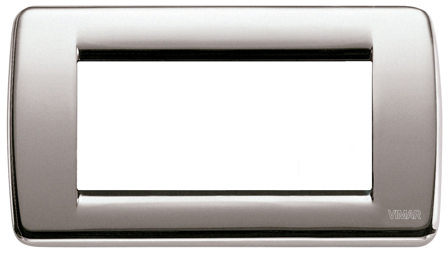 VIMAR SPA VIW16754.34 PLACCA RONDO 4M NICHEL SPAZZOLATO