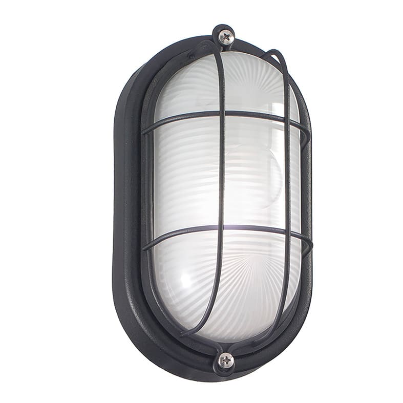 ROSSINI RSS1698-N APPLIQUE/PLAFONIERA OVALE NERA E27 IP54